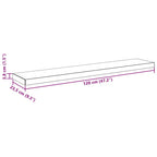 Estantes flotantes pared 4 MDF gris 120x23,5x3,8 cm
