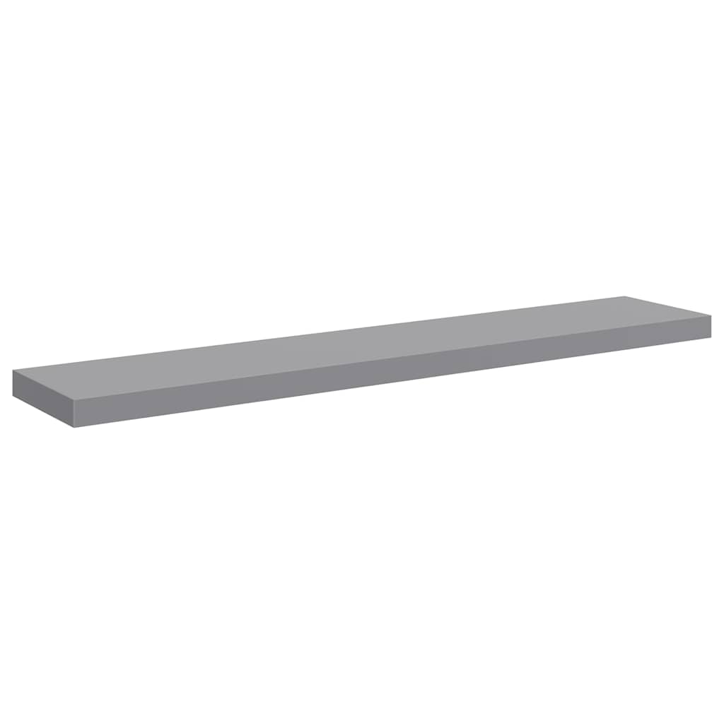 Estantes flotantes pared 4 MDF gris 120x23,5x3,8 cm