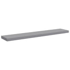 Estantes flotantes pared 4 MDF gris 120x23,5x3,8 cm