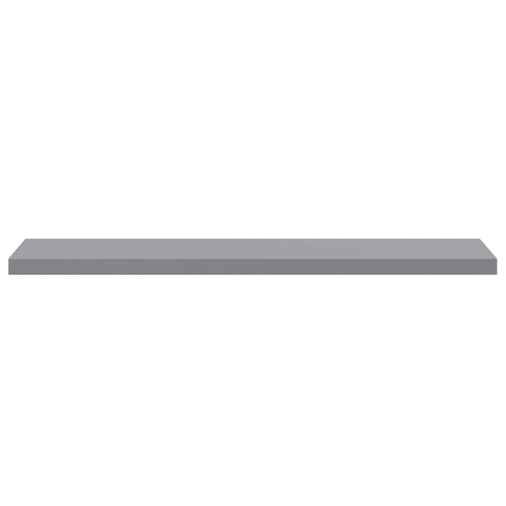 Estantes flotantes pared 4 MDF gris 120x23,5x3,8 cm