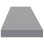 Estantes flotantes pared 4 MDF gris 120x23,5x3,8 cm