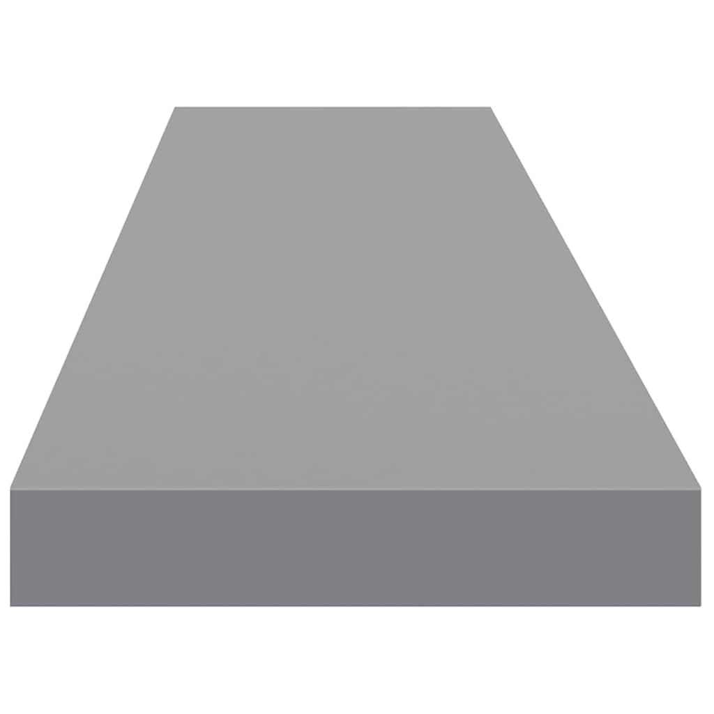 Estantes flotantes pared 4 MDF gris 120x23,5x3,8 cm