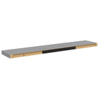 Estantes flotantes pared 4 MDF gris 120x23,5x3,8 cm