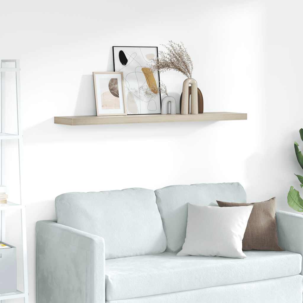 Estante flotante de pared blanco brillante MDF 120x23,5x3,8 cm