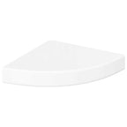 Estantes esquineros flotantes (2 unidades), blanco brillante, 25 x 25 x 3,8 cm, MDF