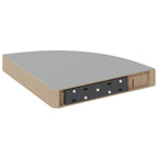 Estante flotante de pared 4 uds MDF gris brillo 25x25x3,8 cm