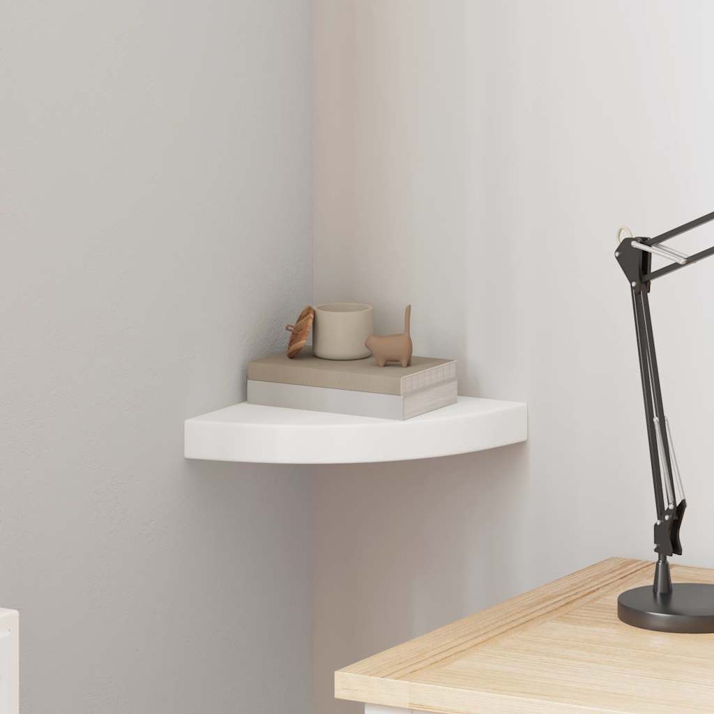 323922 Floating Corner Shelf Grey 35x35x3,8 cm MDF