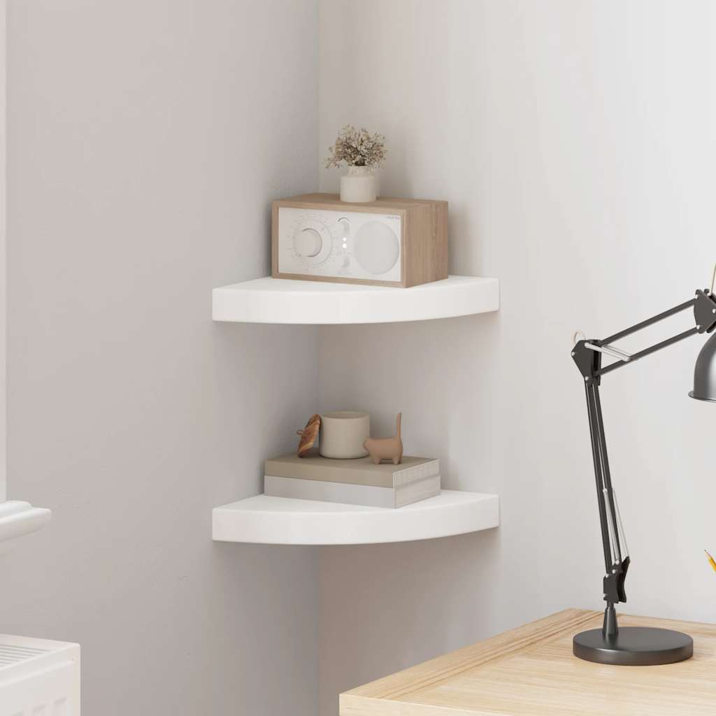 323926 Floating Corner Shelves 2 pcs Oak 35x35x3,8 cm MDF