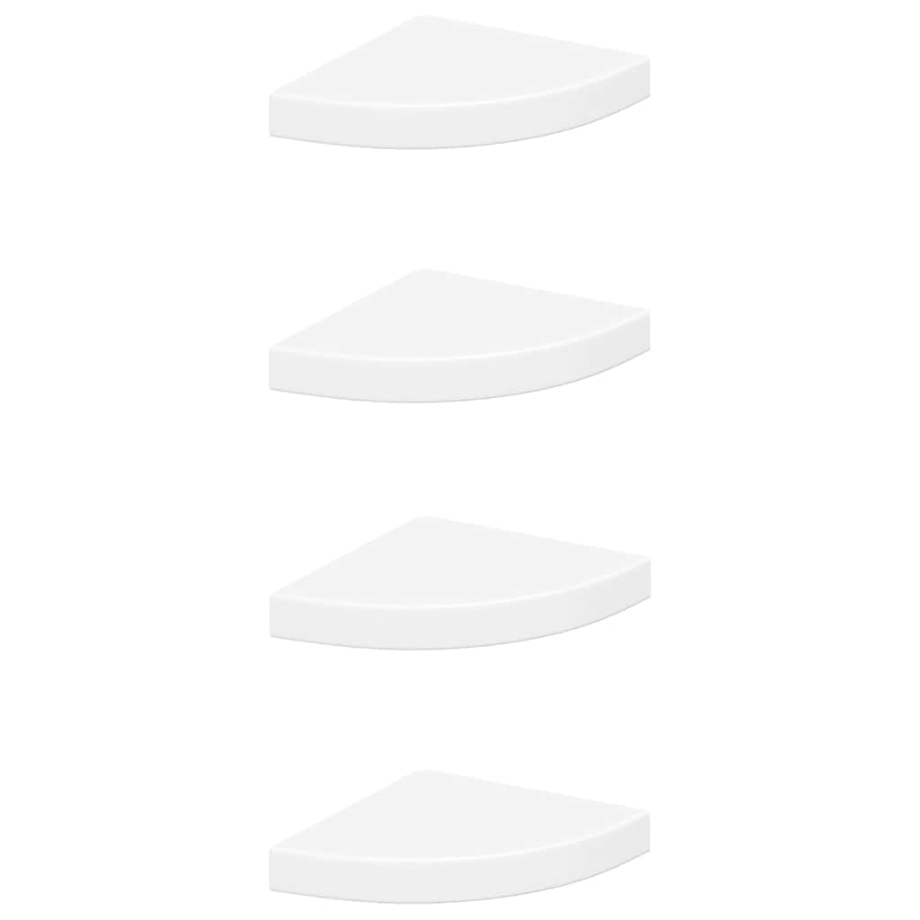 Estantes flotantes de pared 4 uds MDF blanco 25x25x3,8 cm