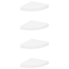 Estantes flotantes de pared 4 uds MDF blanco 25x25x3,8 cm