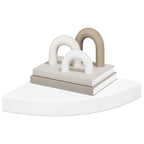 Estantes flotantes de pared 4 uds MDF blanco 25x25x3,8 cm