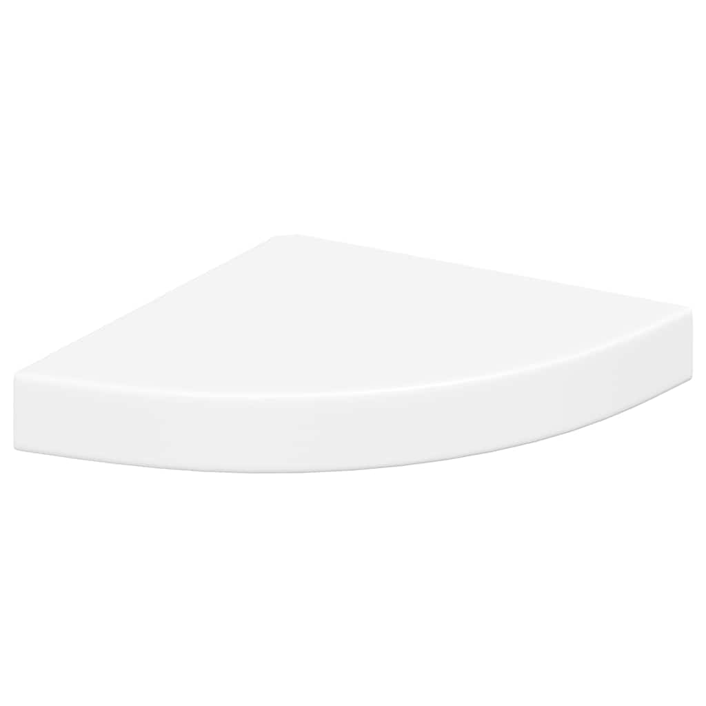 Estantes flotantes de pared 4 uds MDF blanco 25x25x3,8 cm
