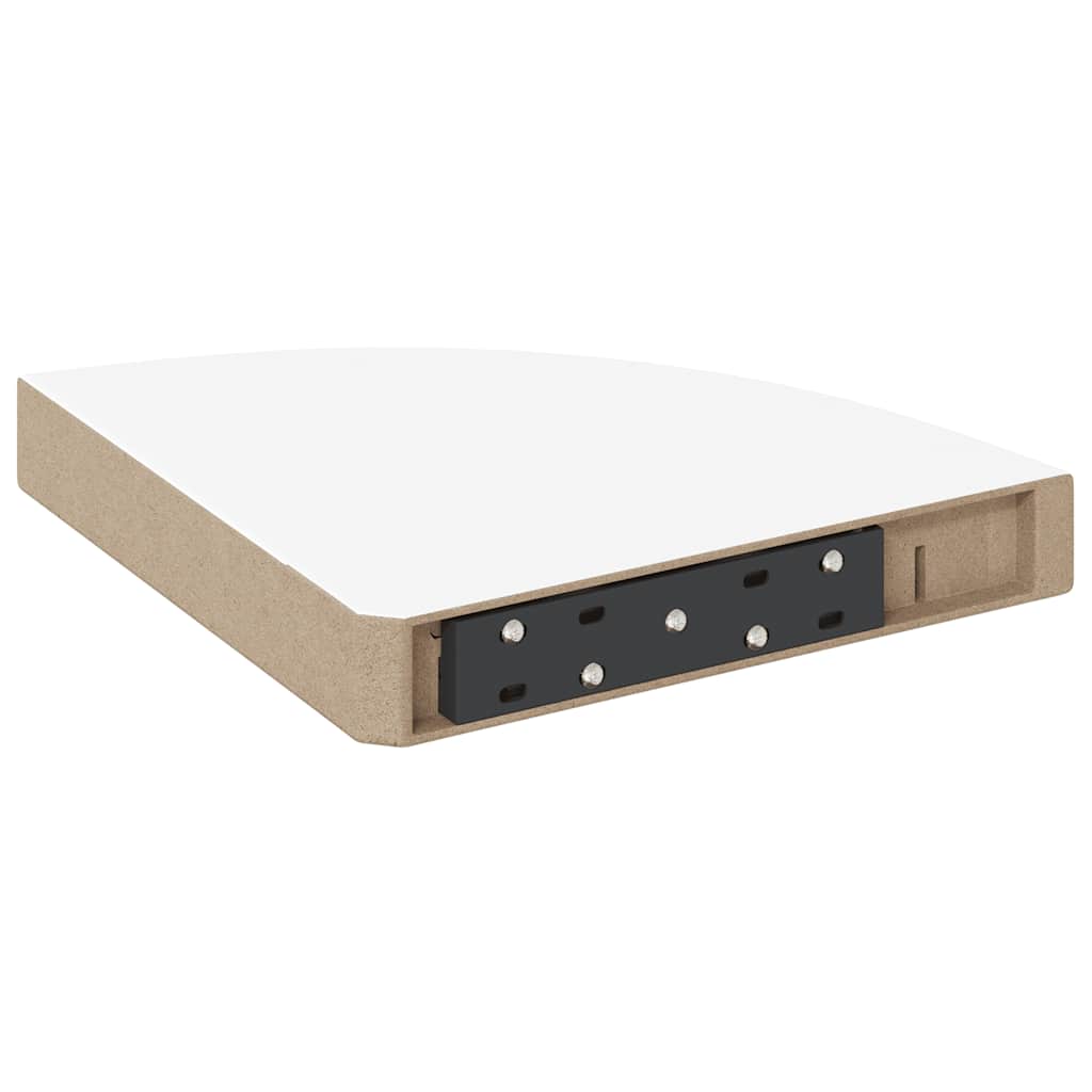 Estantes flotantes de pared 4 uds MDF blanco 25x25x3,8 cm