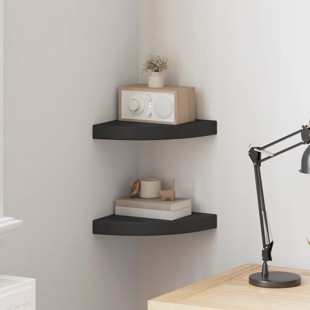 323926 Floating Corner Shelves 2 pcs Oak 35x35x3,8 cm MDF