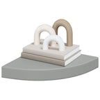 Estantes flotantes de pared 4 uds MDF gris 25x25x3,8 cm