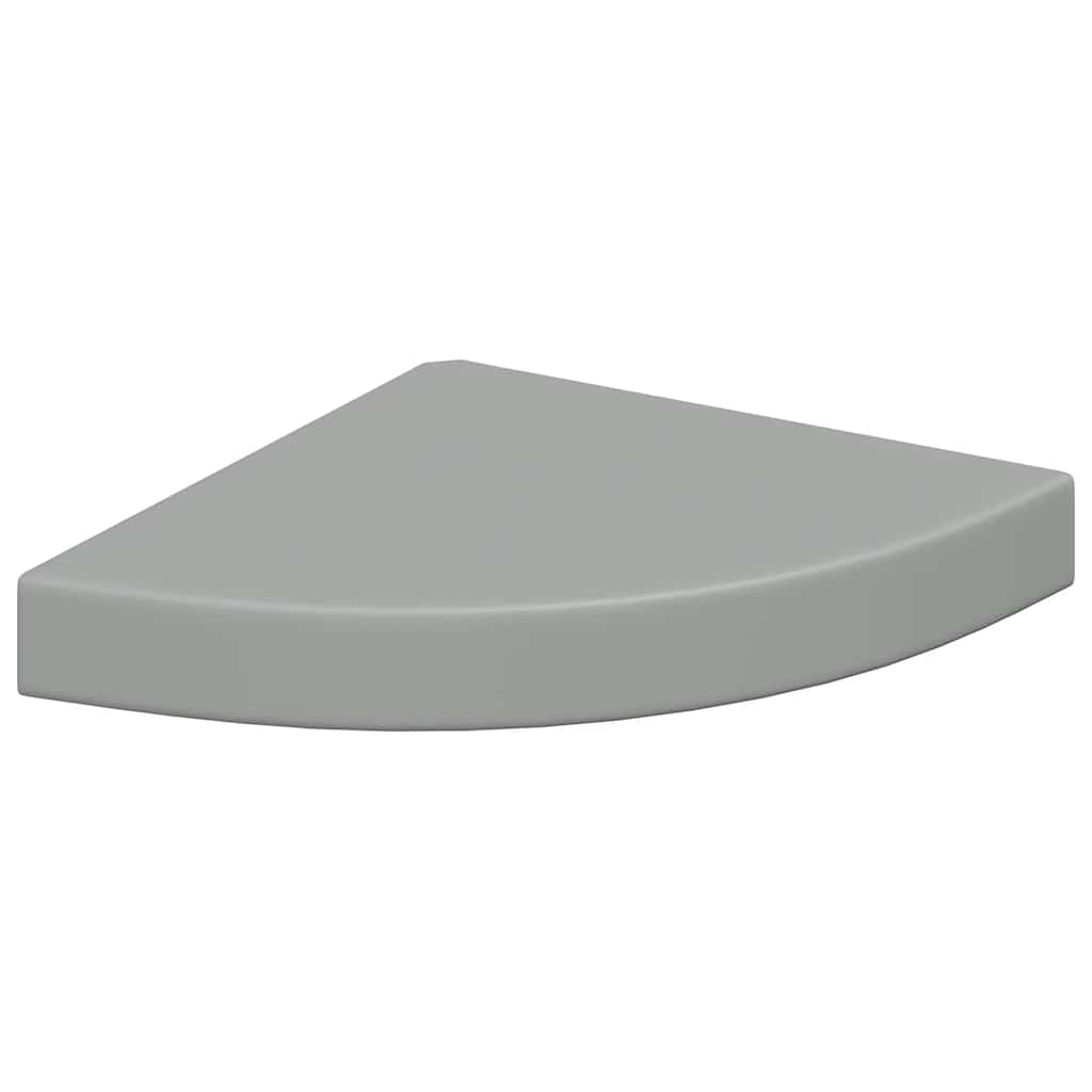 Estantes flotantes de pared 4 uds MDF gris 25x25x3,8 cm
