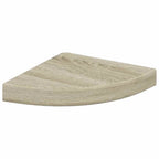 Estante flotante de esquina 4 uds MDF roble 25x25x3,8 cm