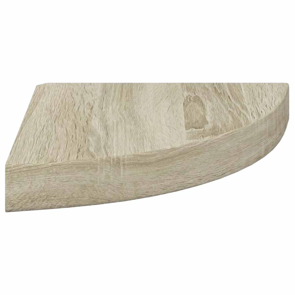 Estante flotante de esquina 4 uds MDF roble 25x25x3,8 cm