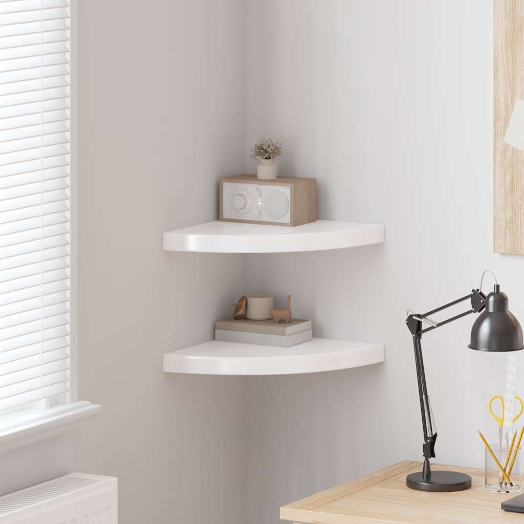 323926 Floating Corner Shelves 2 pcs Oak 35x35x3,8 cm MDF