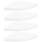 Estantes flotantes de esquina 4 uds MDF blanco 35x35x3,8 cm
