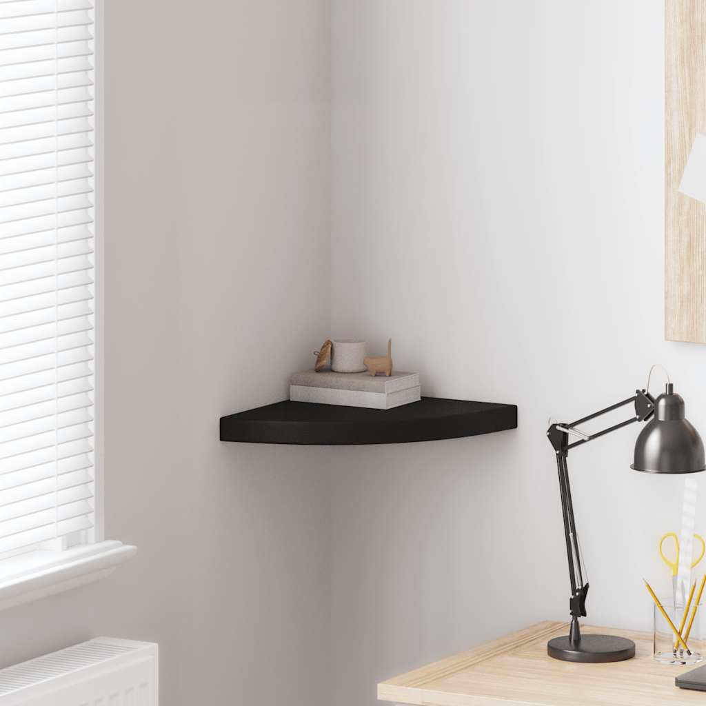 323922 Floating Corner Shelf Grey 35x35x3,8 cm MDF