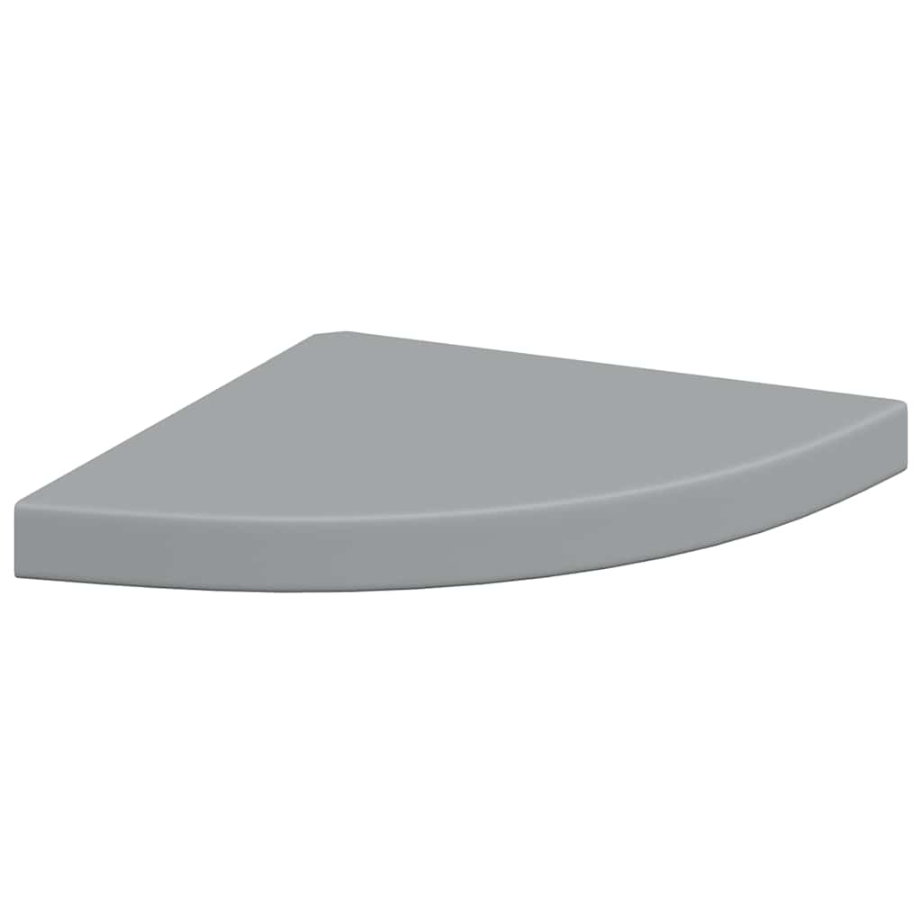 323922 Floating Corner Shelf Grey 35x35x3,8 cm MDF