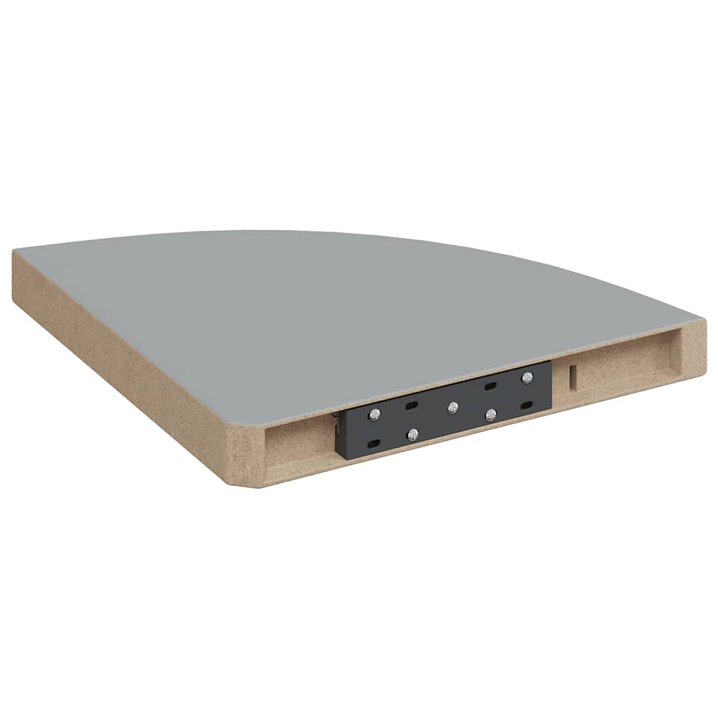 323922 Floating Corner Shelf Grey 35x35x3,8 cm MDF