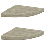 323926 Floating Corner Shelves 2 pcs Oak 35x35x3,8 cm MDF