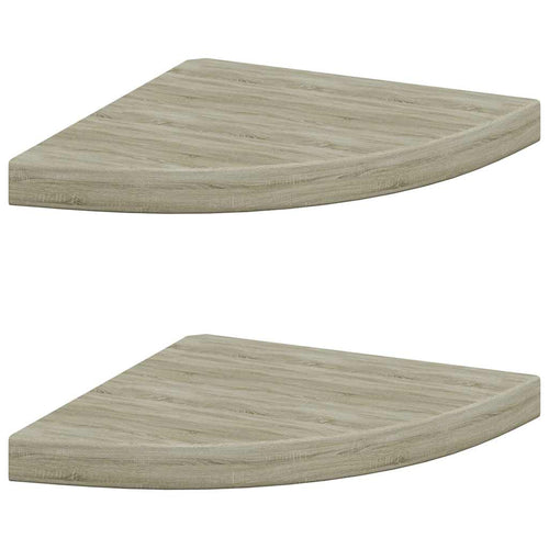 323926 Floating Corner Shelves 2 pcs Oak 35x35x3,8 cm MDF