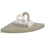 323926 Floating Corner Shelves 2 pcs Oak 35x35x3,8 cm MDF