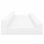 Repisa para marcos de fotos 2 uds MDF blanco 40x9x3 cm