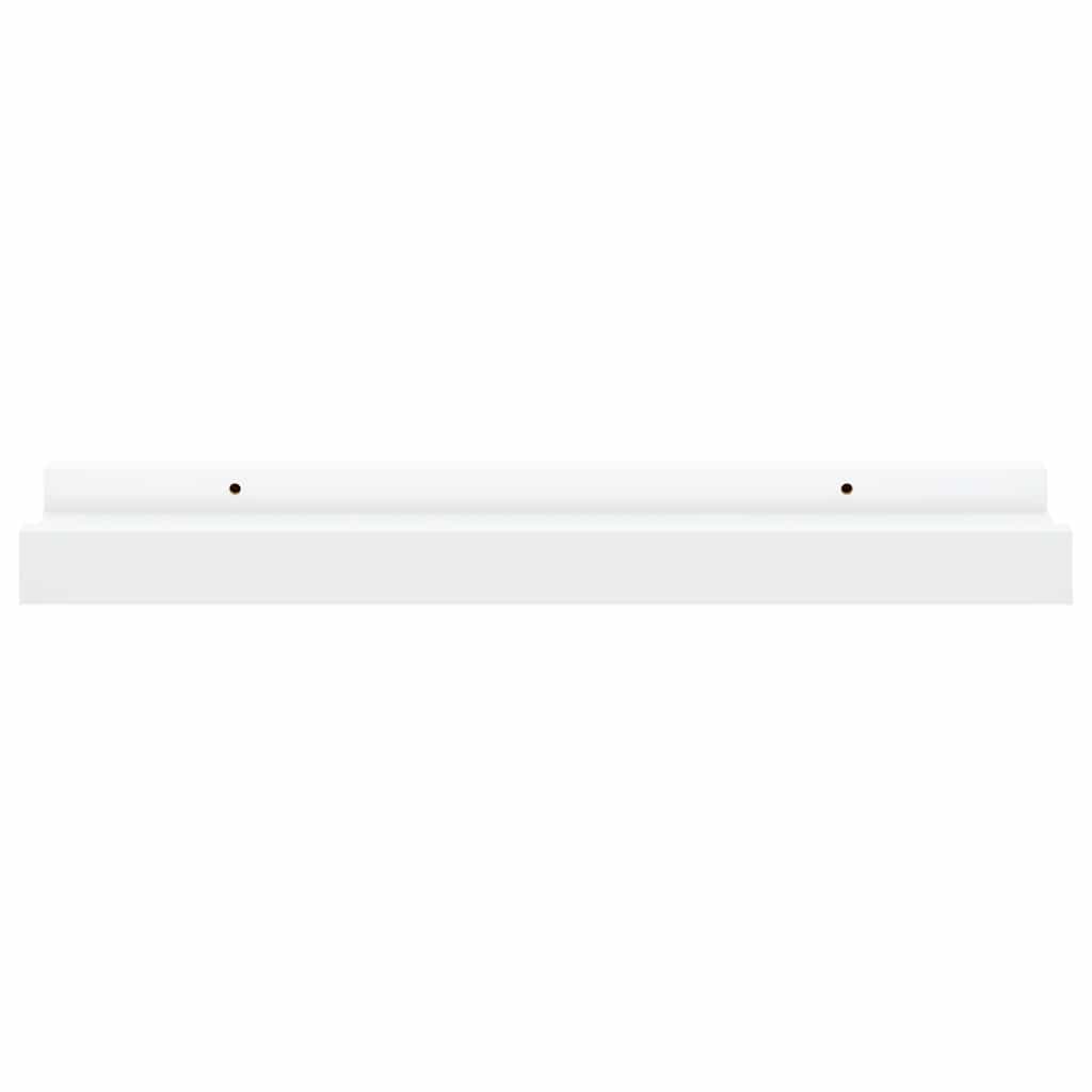 Repisa para marcos de fotos 2 uds MDF blanco 40x9x3 cm