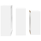 Estantes cubo de pared 3 unidades MDF blanco