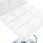 Taburetes de cocina 2 unidades cuero sintético blanco