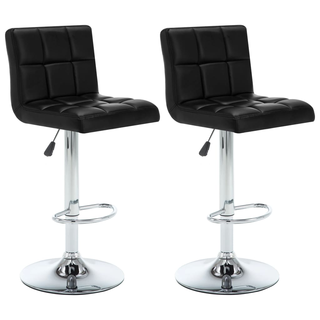 Kitchen Stools 2 pcs White Faux Leather