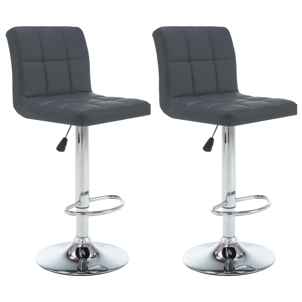 Kitchen Stools 2 pcs White Faux Leather