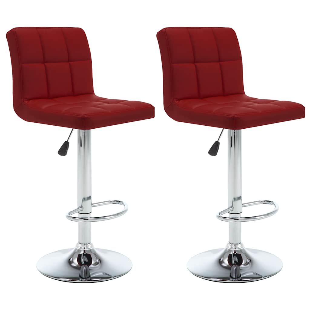 Kitchen Stools 2 pcs White Faux Leather