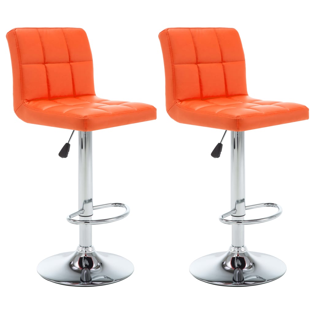 Kitchen Stools 2 pcs White Faux Leather