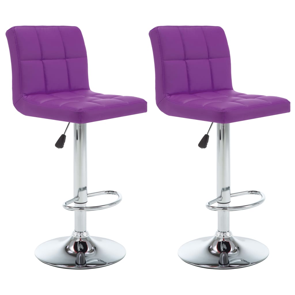 Kitchen Stools 2 pcs White Faux Leather