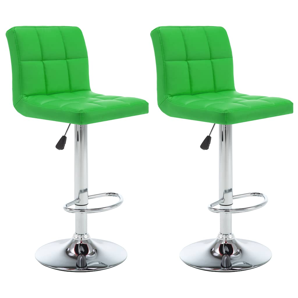 Kitchen Stools 2 pcs White Faux Leather