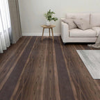 Tablas de Suelo 55 pcs Marrón Oscuro 5,11 m² PVC