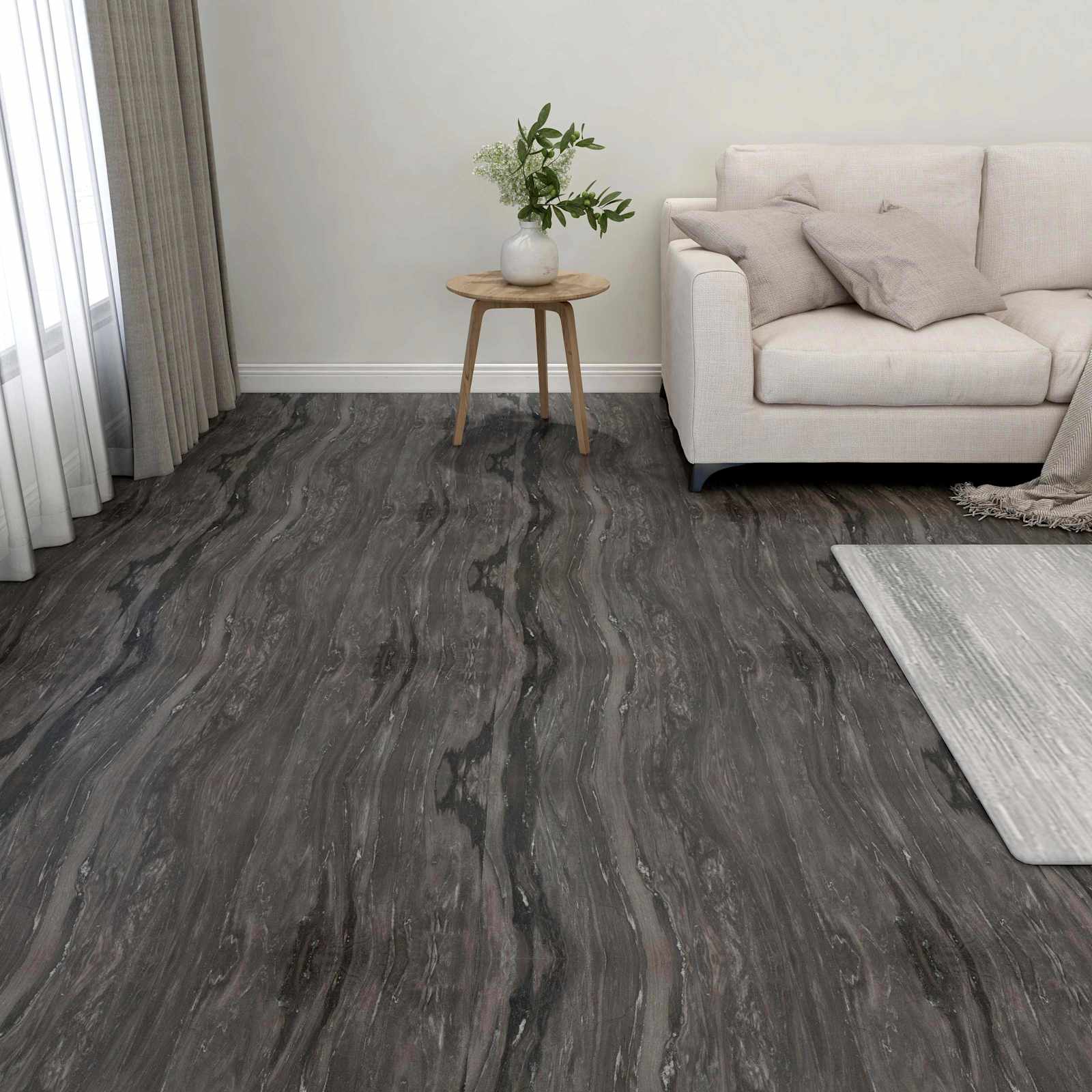 Tablas de Suelo 55 pcs Marrón Oscuro 5,11 m² PVC