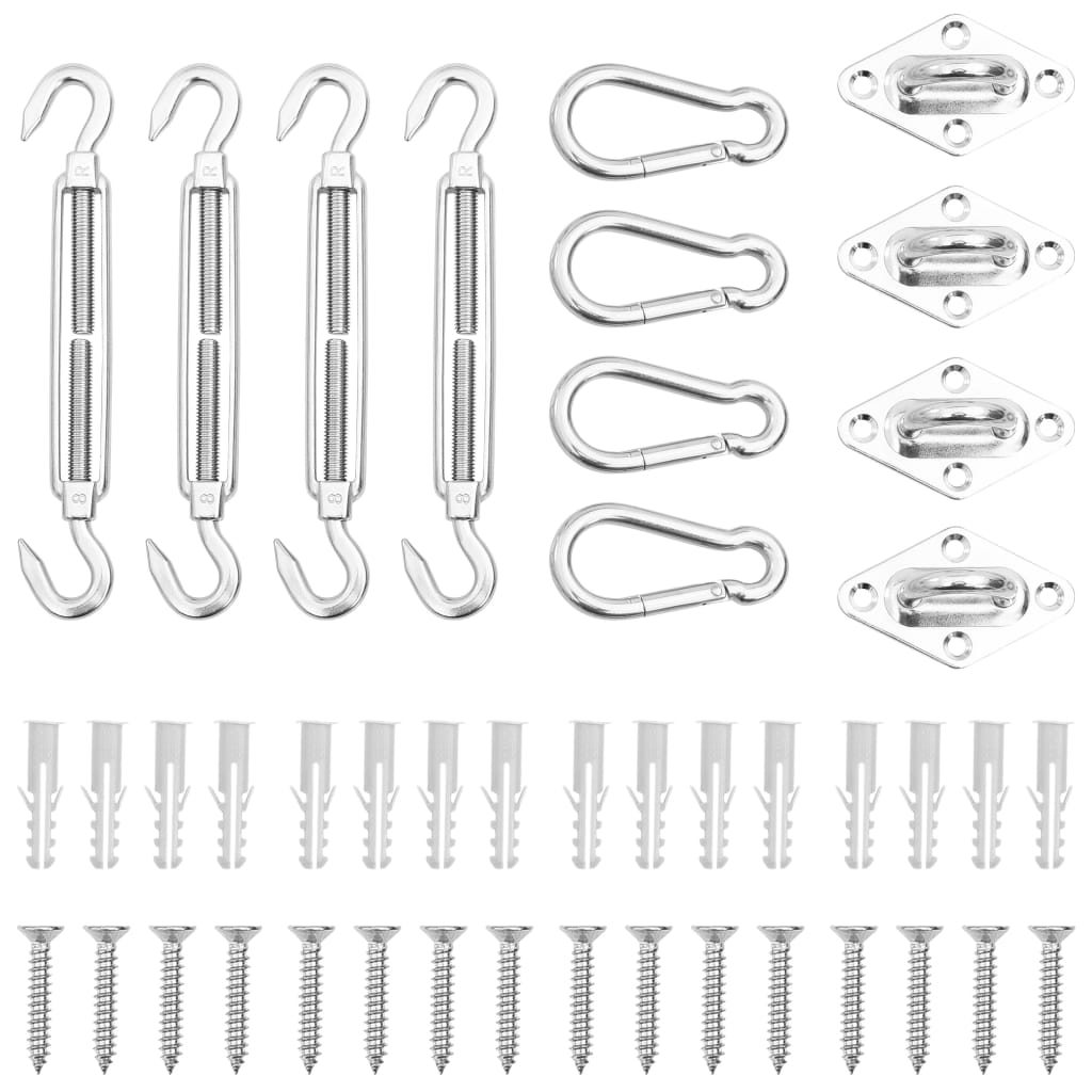 Kit de acessórios para toldo de vela 12 peças aço inoxidável