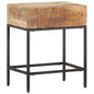 Mesa auxiliar de madera de mango maciza 40x30x50 cm
