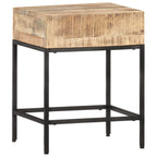 Mesa auxiliar de madera de mango maciza 40x30x50 cm