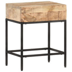 Mesa auxiliar de madera de mango maciza 40x30x50 cm