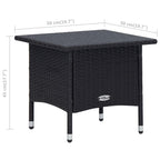 Set muebles de jardín 2 piezas y cojines ratán sintético negro
