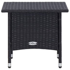 Set muebles de jardín 2 piezas y cojines ratán sintético negro