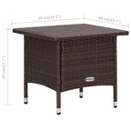 Set de muebles de jardín 2 piezas con cojines ratán PE marrón