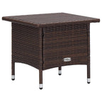 Set de muebles de jardín 2 piezas con cojines ratán PE marrón